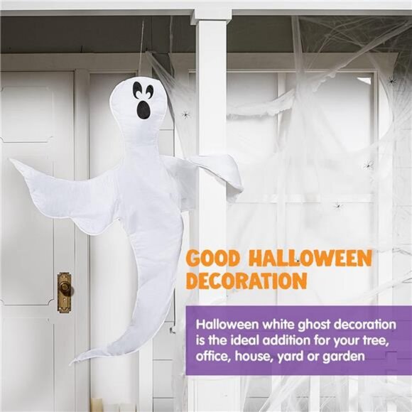 Halloween Tree Wrap Ghost Decoration Outdoor, Cute Ghost Design - Picture 4 of 8